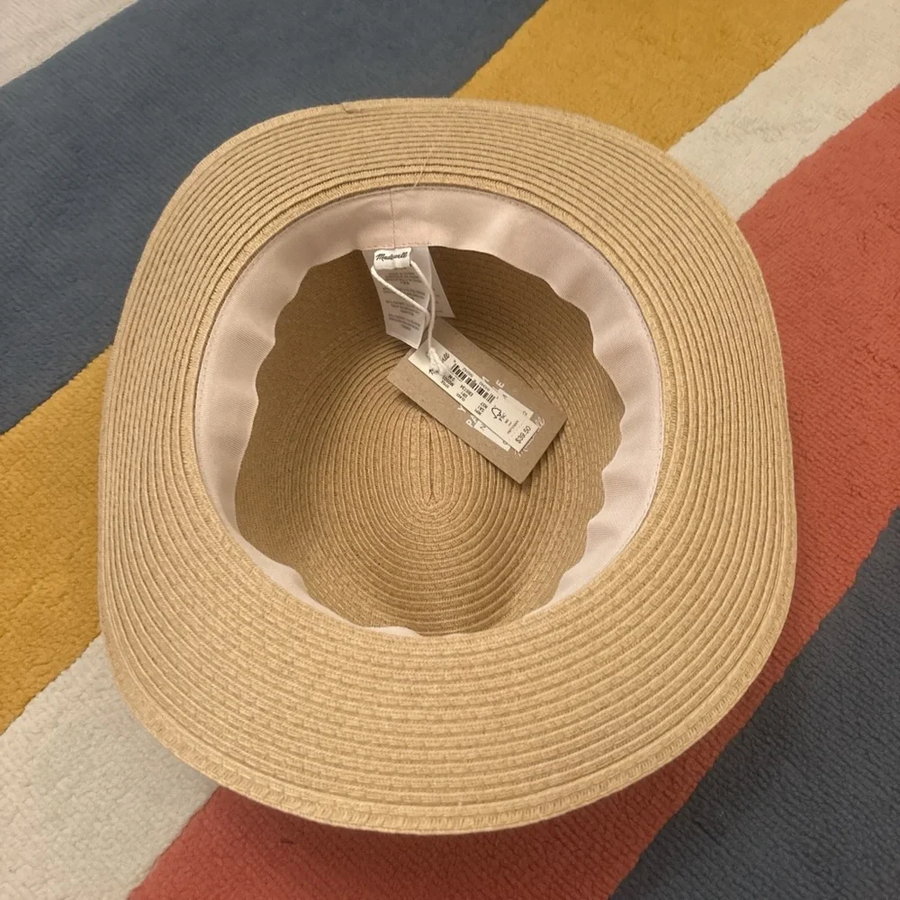Stylish Tan Woven Hat with Black Band - Picture 2 of 4